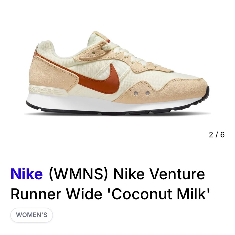 NWOT Nike Venture ‘Coconut Milk’ color, size 7 - Picture 4 of 10